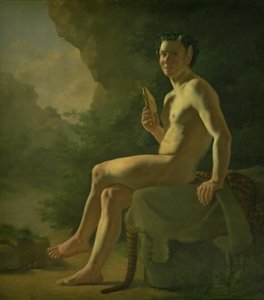 Ung Pan i en hule. Modellfigur av Wilhelm Bendz