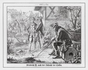 Fredrik den store etter slaget ved Kolin av Wilhelm Camphausen