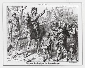 Goetz von Berlichingen under den tyske bondekrigen av Wilhelm Camphausen