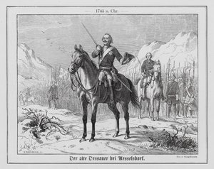 Prins Leopold av Anhalt-Dessaus bønn før slaget ved Kesselsdorf av Wilhelm Camphausen