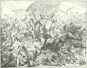 Den tsjekkiske generalen og hussittlederen Jan Zizka i kamp av Wilhelm Camphausen
