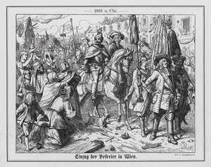 Wiens frigjørere går inn i byen av Wilhelm Camphausen