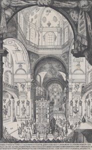 Katafalken av Leopold, erkehertug av Østerrike, 1646. av Wilhelm Frommer