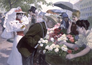 Røde eller hvite roser? (Røde eller hvite roser, sir?) av Wilhelm Gause