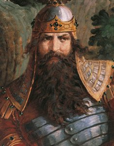 Gunther, konge av Burgund, ca. 1882-83 (veggmaleri)