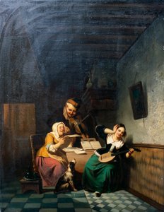 A Music Party (olje på lerret) av Wilhelm J. Schumann
