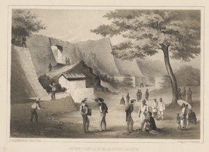 Det gamle slottet Na-Ga-Cus-Ko, Lew Chew, 1855