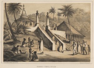 Buddhisttempel, Ceylon, 1855