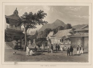 Hovedtempelet, Hakodadi, 1855 av Wilhelm Joseph Heine