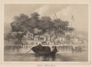 Kinesisk tempel, Macao, 1855
