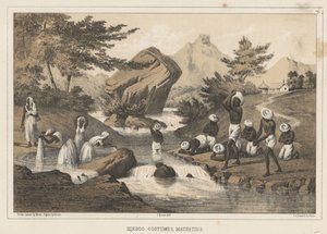 Hindoo-kostymer, Mauritius, 1855 av Wilhelm Joseph Heine