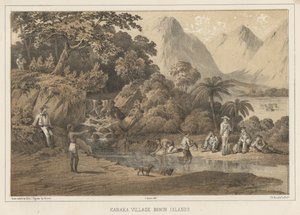 Kanaka Village Bonin Islands, 1855