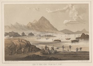 Utsikt over Hong Kong fra East Point, 1855 av Wilhelm Joseph Heine