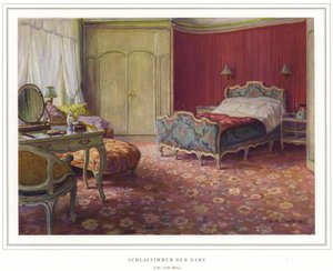 Teppeprodusentenes virksomhet Halbmond-Teppichfabrik Von Koch Und Te Kock (farge litho) av Wilhelm Ludwig Heinrich Claudius