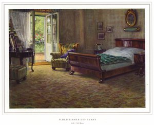 Teppeprodusenters virksomhet Halvmåne teppefabrikk av Koch und Te Kock (farge litho) av Wilhelm Ludwig Heinrich Claudius
