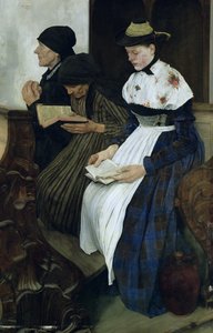 Tre kvinner i kirken, 1882