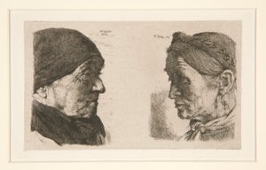 Uten tittel [studie av to hoder]
