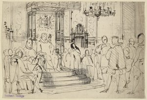 Christian IV ved retten av Wilhelm Marstrand