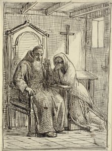 Den forferdede skriftefaren av Wilhelm Marstrand