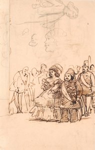 Den tyrkiske prins Mehmet Ali som grevinne Danners kavaler under hans besøk i København, mai 1859 av Wilhelm Marstrand
