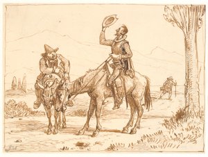 Don Quijote vurderer hjelmen sin av Wilhelm Marstrand