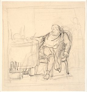 En feit mann ved middagsbordet av Wilhelm Marstrand