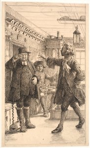 Erasmus Montanus beviser at Per Degn er en hane av Wilhelm Marstrand