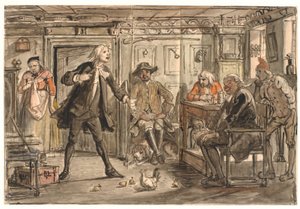 Erasmus Montanus disputerer med Per Degn av Wilhelm Marstrand