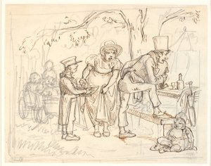 En ulykke på skomakerfamiliens skogstur av Wilhelm Marstrand