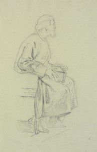 Figurstudier. Sittende gammel mann av Wilhelm Marstrand