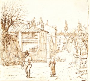 Gate i Roma eller i en by i nærheten av Roma av Wilhelm Marstrand