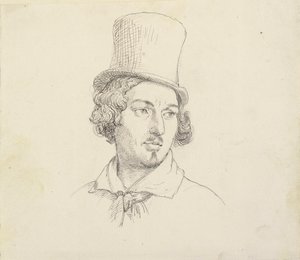 Mannshode med topphatt av Wilhelm Marstrand