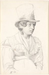 Italiensk kvinne med topphatt av Wilhelm Marstrand