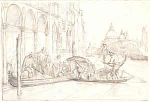 Lander ved Canal Grande i Venezia av Wilhelm Marstrand