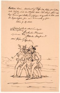 Marstrand, Constantin Hansen og Raffenberg på tur av Wilhelm Marstrand