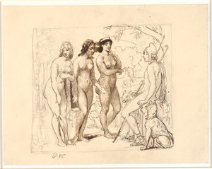 Paris og de tre gudinnene av Wilhelm Marstrand