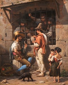 Fengselsscene i Roma av Wilhelm Marstrand