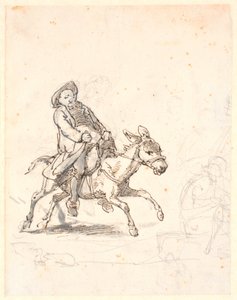 Prest på galopperende esel av Wilhelm Marstrand