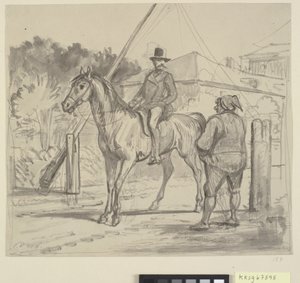Rytter og bommann av Wilhelm Marstrand
