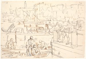 Scene på Riva i Venezia av Wilhelm Marstrand