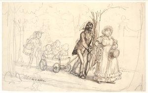 Skomakerfamilien drar på skogstur langs Strandvejen av Wilhelm Marstrand