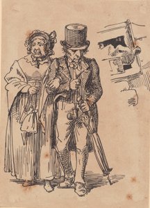 Eldre par går av Wilhelm Marstrand