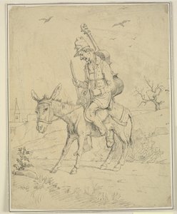 Spelemann på et esel av Wilhelm Marstrand