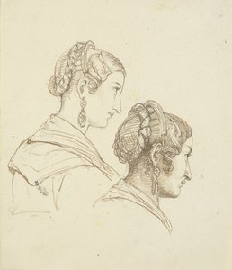 To kvinnelige hoder av Wilhelm Marstrand