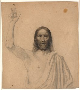 Velsignet Kristus. Halvfigur i ansiktet av Wilhelm Marstrand