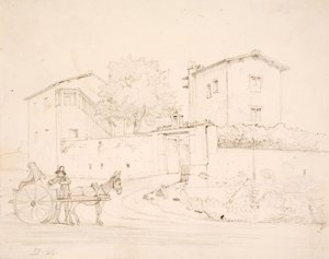 Eselvogn utenfor Porta del Popolo av Wilhelm Marstrand