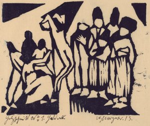 Korsfestelse I av Wilhelm Morgner