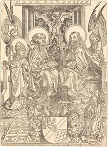 De hellige Peter og Paulus under en baldakin av Wilhelm Pleydenwurff
