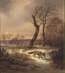 Rev i en vinterscene av Wilhelm Reinhardt