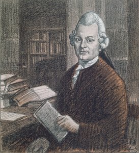 Portrett av Gotthold Ephraim Lessing (1729-81), illustrasjon fra 